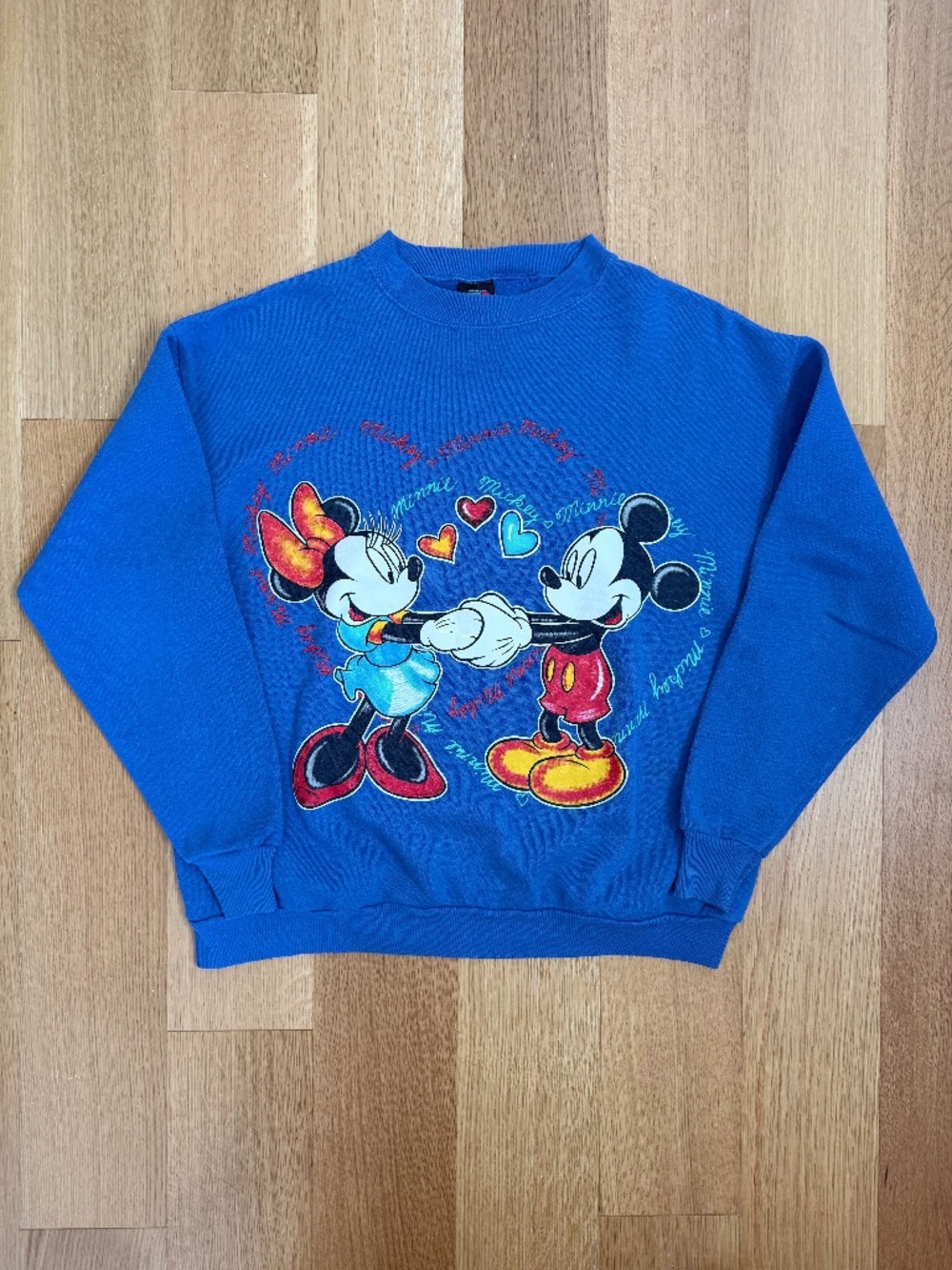 Vintage Disney Mickey and Minnie Mouse 90s Sweatshirt in Blue